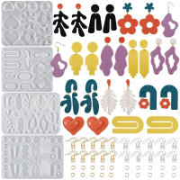 Set De Múltiples Múltiples De Molde De Resina Epoxy Para DIY Pendientes De Joyería Con Colgantes De Silicona Geométrica Herramientas De Arte - details 0