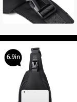 Bolso De Hombro Para Hombre Casual Impermeable Y Resistente Al Desgaste Con USB Recargable Y Compartment Interior Bolsa De Pecho - details 11