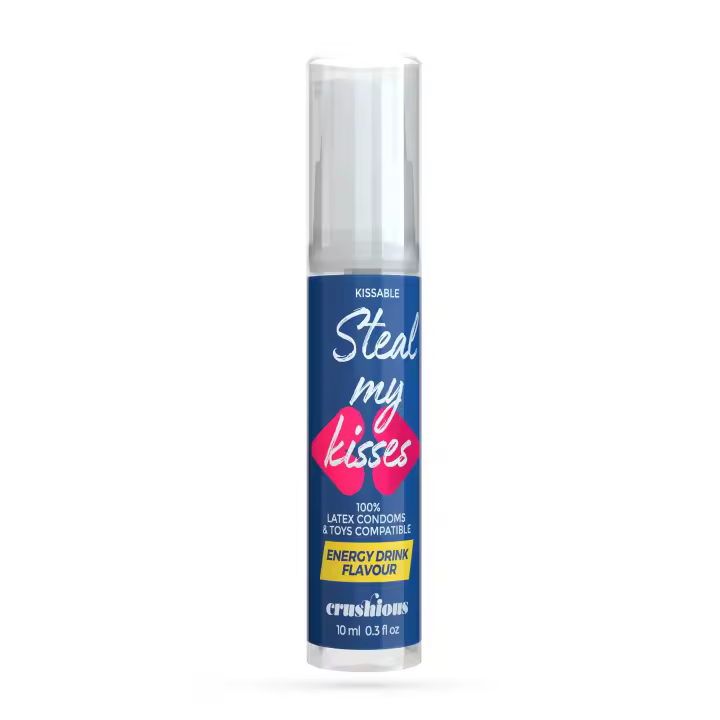 GEL LUBRICANTE BASE AGUA STEAL MY KISSES DE SABOR BEBIDA ENERGÉTICA CRUSHIOUS 10ML - 1