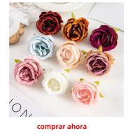 10PCS Rosas De Seda Artificiales Para Scrapbooking Flores Para DIY Coronelas Decoración De Hogar Bodas Aniversarios Y Más - details 6