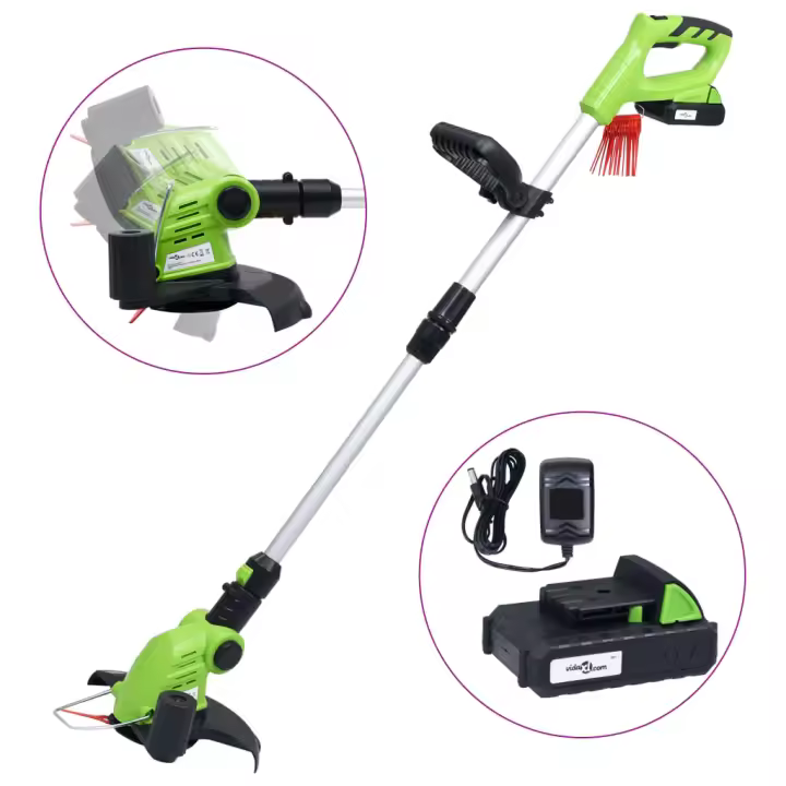 vidaXL Desbrozadora inalámbrica con batería de ion-litio 20V 1500mAh - 1