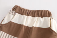 Ropa De Verano Para Bebés Niñas Y Niños Conjunto De 2 Piezas Camiseta Y Shorts Estampado Rayado Casual Unisex Talla Pequeña - details 9