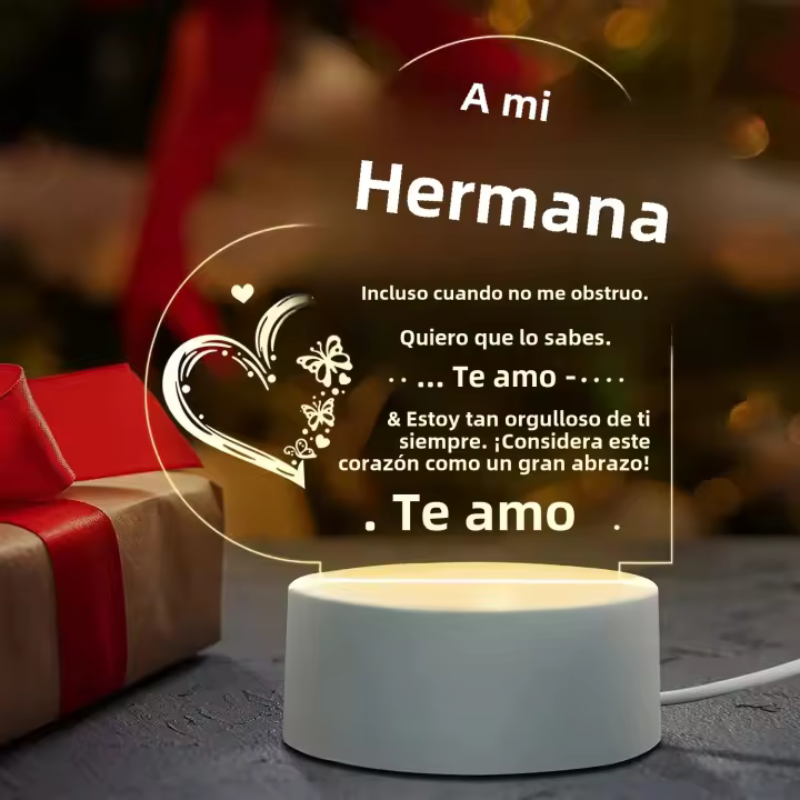 Lámpara De Mesa USB Ilusión 3D Luz Nocturna Decorativa Para Habitación Regalo Hermana Avatar Ambiente Creadivo Forma DIY Fuente De Alimentación DC LED ABS - 1