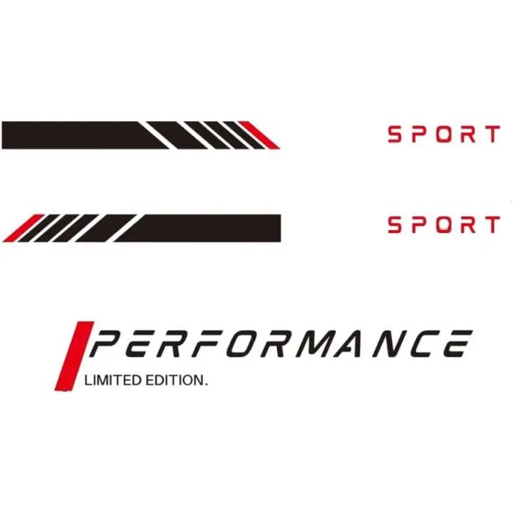 pegatinas coche - pegatinas coche tuning - PACK 5 pegatinas para coche - vinilo coche (ROJO) - 1