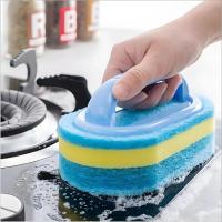 Cepillo Multifuncional Azul Para Cocina Y Baño Con Mango De Plástico Cepillo De Esponja Para Lavar El Baño Y Fregadero Ecológico - details 4