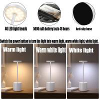 Lámpara De Escritorio LED Recargable Y Ajustable Con Toque Para Múltiples Escenas En Bar, Sala De Estar, Estudio, Dormitorio Estilo Moderno Metal ABS - details 6