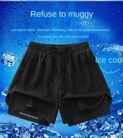 Shorts Deportivos De Verano Para Hombres Y Mujeres Doble Pieza Secado Rápido Tres Puntos Entrenamiento Fitness Estilo Americano - details 2