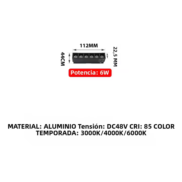 Lámpara De Pista Magnética LED COB Lineal Spotlights Luz Sin Fuente Principal Para Sala De Estar Instalación Auto-Contenida Moderno Brushed Nickel - 1