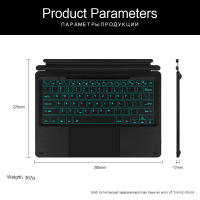 Teclado Retroiluminado HUWEI Para Microsoft Surface pro 8 9 X Pro8 Pro9 pro X 13 Tablet Español Portugués Árabe Francés Touch - details 6