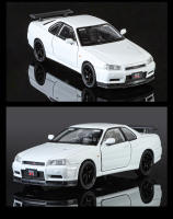 Coche De Deportes SKYLINE GTR R34 a Escala 1:32 Con Luz Y Sonido Modelo De Metal Para Niños Y Adultos Regalos Incluye Función De Retroceso - details 16