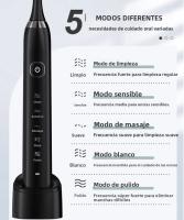 Cepillo De Dientes Eléctrico Inteligente Sonic Ultrasónico IPX7 Recargable 5 Modos Blanqueador De Dientes HOMEFISH S100 Para Todos - details 3