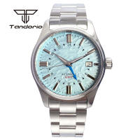 Reloj Automático Tandorio NH34 Para Hombres 39mm GMT Pilot Diversión AR Cristal De Zafiro Fecha Resistente Al Agua 20BAR Moda Relojes De Pulsera De Acero Inoxidable - details 14