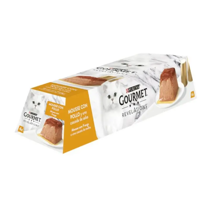 Gourmet Revelations Mousse Pollo 6 Packs - Comida húmeda para gatos sabor pollo 24 latas - 1