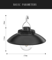Lámpara Portátil LED Retro Para Camping Con Gancho Y Batería Integrada Recargable Luz De Ambiente Cálida Para Exterior - details 3