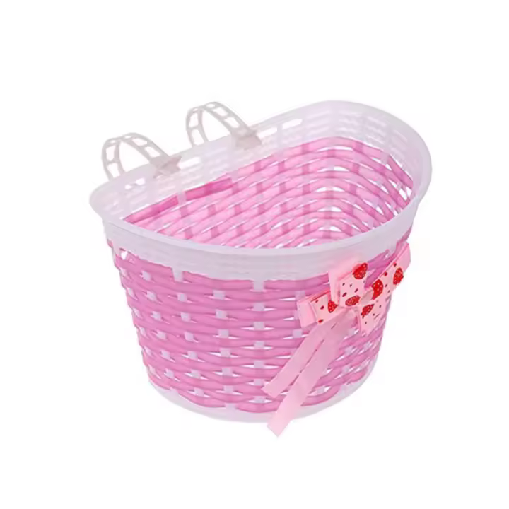 Bicicleta De Plástico Para Niños Con Cesta Desmontable Y Campana Accesorios De Ciclismo Coloridos Y Encantadores Para Exterior - 1