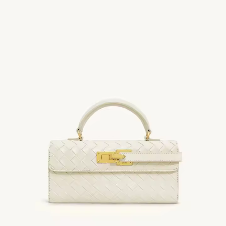 Bolso Bandolera De Cuero Sintético Tejido Keyla Para Mujer Con Correa Ajustable Estilo Bohemio Para Playa Diseñador - 1