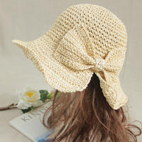 Sombrero de Paja de Las Mujeres Sol al Aire Libre Mujer,ideal para viajar, hacer caminatas, acampar, jardines para mantener a las mujeres a la moda. - details 4
