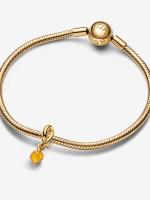 Pandora - Charm Colgante de Círculo de eternidad de la cara-Baño de Oro de 14K - details 0