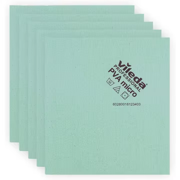 BAYETA VILEDA PVA MICRO Verde pack 5 unidades - especial para limpieza de cristales (GAMA PROFESIONAL) - 1