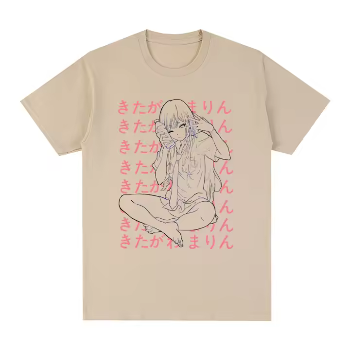 Camiseta Kawaii Vintage De MARIN KITAGAWA Para Hombres Y Mujeres Estilo Anime Japonés Streetwear Algodón Camiseta Nueva Top - 1