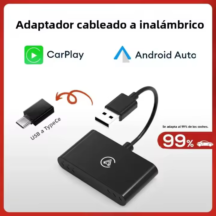 Nueva 2 En 1 Adaptador De Coche Carplay Y Android Auto Mini Box Wireless Carplay Para USB/Type C Plug And Play - 1