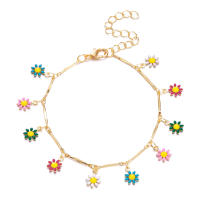 Pulsera De Daisy Floral Dulce Moda Minimalista Aestética Encanto Flor Para Mujer Joyería De Boda Fiesta Regalo - details 15