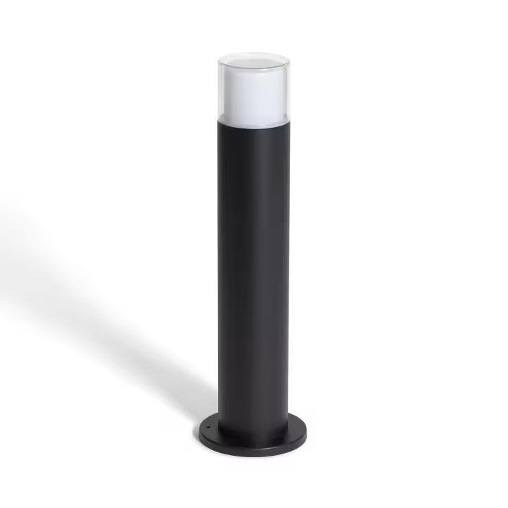 Ledkia Baliza Exterior Superficie Pie 50cm Aluminio Docker Negro - 1