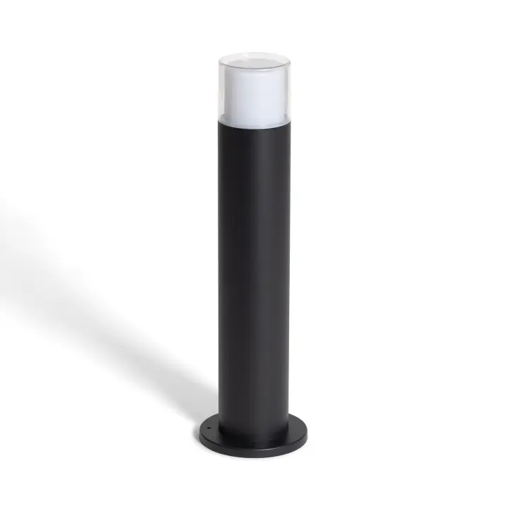 Ledkia Baliza Exterior Superficie Pie 50cm Aluminio Docker Negro - 1