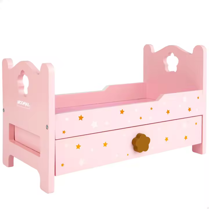 WOOMAX Cama madera para muñecas - 1