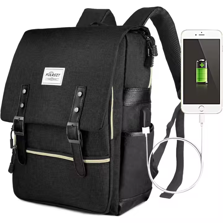 Mochipa para computadora portátil para Mujeres, mopila para computadora de trabajo de 15,6 pulgadas para helbres, resistant to Agua, Bolsa para computadora para la Escuela, Negocios, oficin with Puerto de carga USB - 1