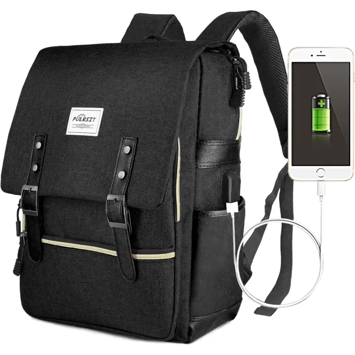 Mochipa para computadora portátil para Mujeres, mopila para computadora de trabajo de 15,6 pulgadas para helbres, resistant to Agua, Bolsa para computadora para la Escuela, Negocios, oficin with Puerto de carga USB - 1