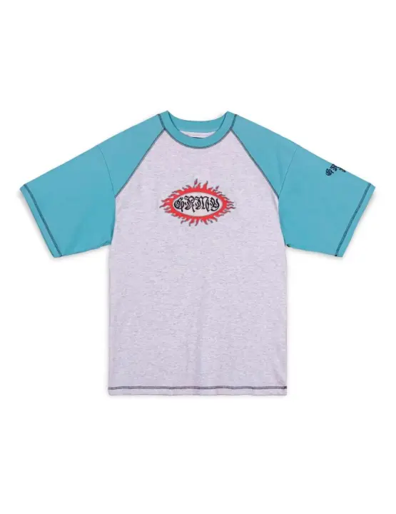 Camiseta Grimey 'Fire Route' Bicolor Celeste Gris - 1