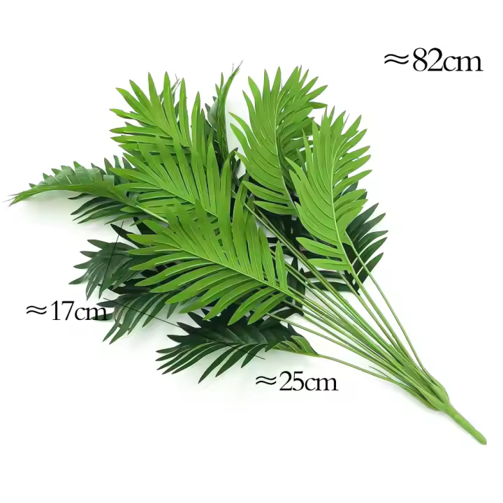 Gran Árbol De Palma Artificial De 82 Cm Planta Falsa Tropical Monstera Con Hojas Verdes De Plástico Para Decoración De Jardín Y Exterior En El Hogar - 1