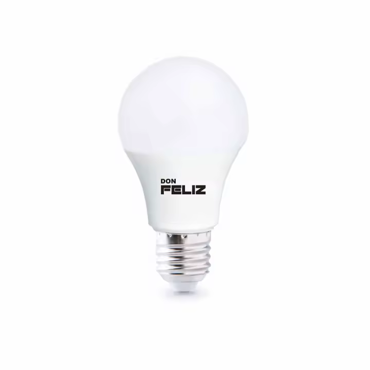6 uds Bombilla Led A60 redonda estandar 6W/8W/9W/10W/11W/12W/13W/14W, luz blanca/luz fria 6500K , casquillo grande E27, pack de 6 uds, Don Feliz - 1