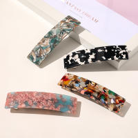 Pins De Pelo De Moda Clips Leopardo Y Marmol Texturizado Geométrico Para Mujer Accesorios De Cabello Barretas Decorativas - details 2