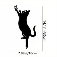 1Pc Destacado De Gato Familiar Para Jardín Decorativo Silueta Animal Para Exterior Decoración De Jardín Y Paseo - details 6