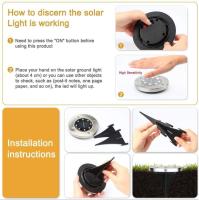 Solar Garden Ground Lights, 12 LED White Stainless Steel Waterproof Solar Ground Lights for Outdoor Garden, Patio, Lawn, Courtyard, Path, Sunflower (Pack of 4 and 8) - details 0