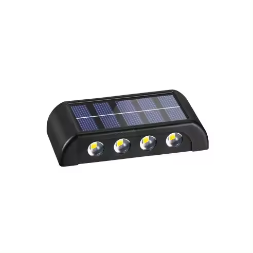Lámpara de Pared Solar de 8 LED, Aplique Exterior Impermeable 2700K. - 1