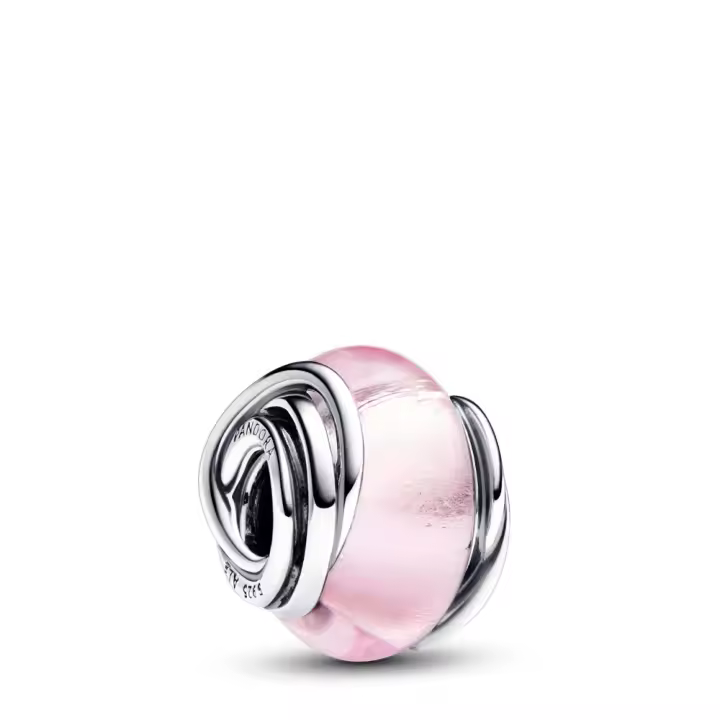Pandora Charm en plata de ley Cristal de Murano Rosa Envuelto​ 793241C00 , para Mujer - 1