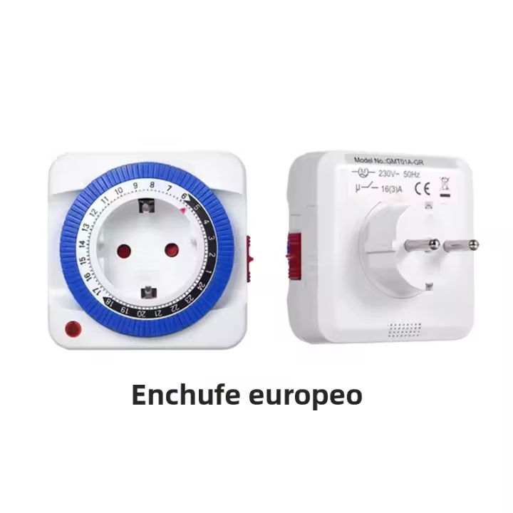 Interruptor De Tiempo Programable Mecánico Con Timer De 24 Horas Enchufe Inalámbrico EU/US Apagado Automático Después De Un Ciclo De Contado - 1