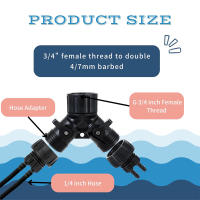 Adaptador De Grifo Para Riego Por Drip 4-Maneras Para Jardín 1/4' Sistema Automático De Riego Para Plantas Bonsái Macetas Invernadero - details 2