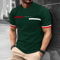 Camiseta Hombre Verano 3D Rayas Letras Estampado Hip Hop Trend Harajuku Streetwear Casual Cuello Redondo Oversize Tops Polyester - details 6
