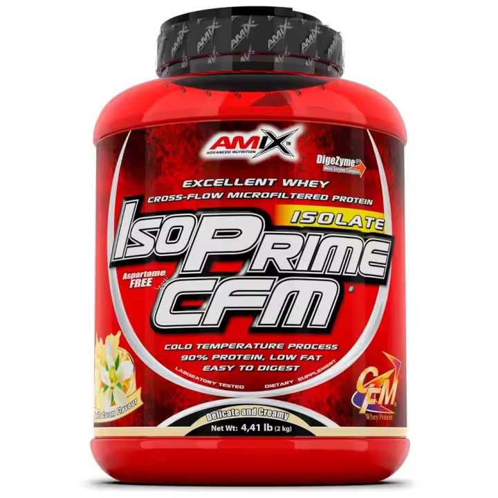 Amix Nutrition Isoprime CFM 2 Kg - Proteína Isolada - Aporte Aminoácidos - Enzimas Digestivas - Libre de Aspartamo - Aumento Masa Muscular - 1