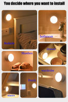 Luz Nocturna LED Con Sensor De Movimiento Y Recarga USB Para Iluminación De Armario Y Cabecera Intelligentemente Inductiva - details 2