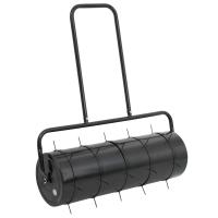 vidaXL Rodillo de césped abrazaderas aireadoras hierro y acero 63 L - details 0