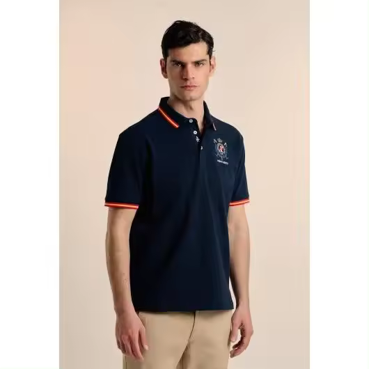 Polo Valecuatro doble franja España azul marino - 1