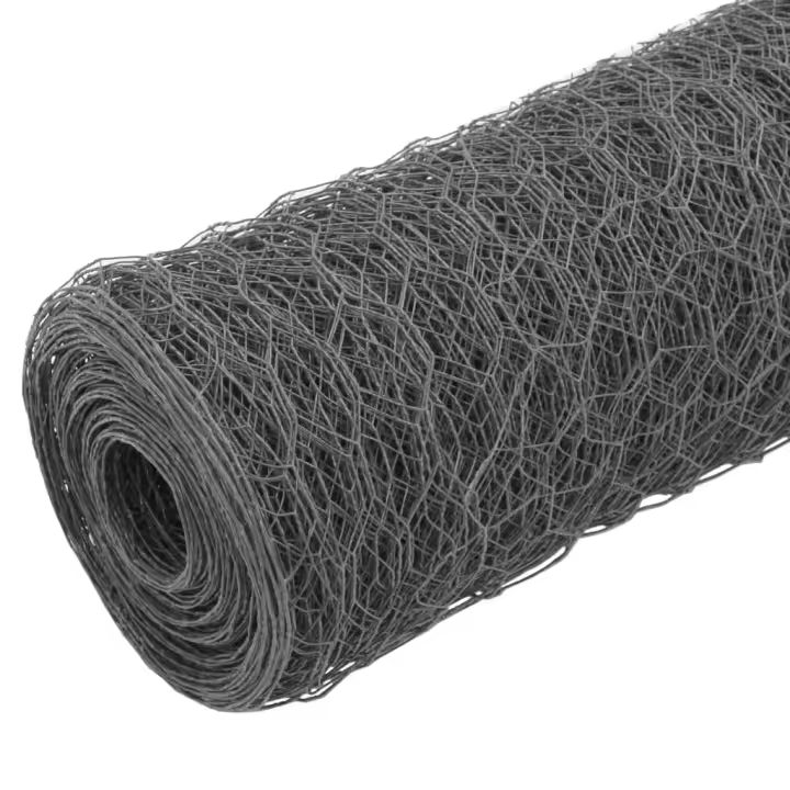 vidaXL Alambrada de gallinero acero galvanizado 25x1,2m Color Verde,  Gris,  Rojo y mas Perfecta para plantas y animales, múltiples usos malla para ventilación, seguridad, ventana, jardín - 1