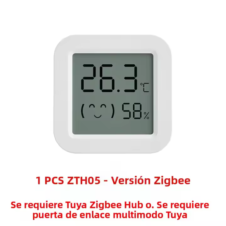 Sensor De Temperatura Y Humedad Tuya Mini Con Pantalla LCD Digital Compatible Con APP Bluetooth Control Remoto Termómetro Y Higrómetro - 1
