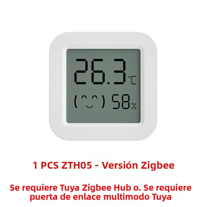 Sensor De Temperatura Y Humedad Tuya Mini Con Pantalla LCD Digital Compatible Con APP Bluetooth Control Remoto Termómetro Y Higrómetro - 1
