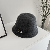 Gorro De Pescar De Lana Unisex Para Otoño E Invierno Con Cinturón Gorro De Cuenco Caliente Para Mujer Casqui De Moda Regalo - details 8